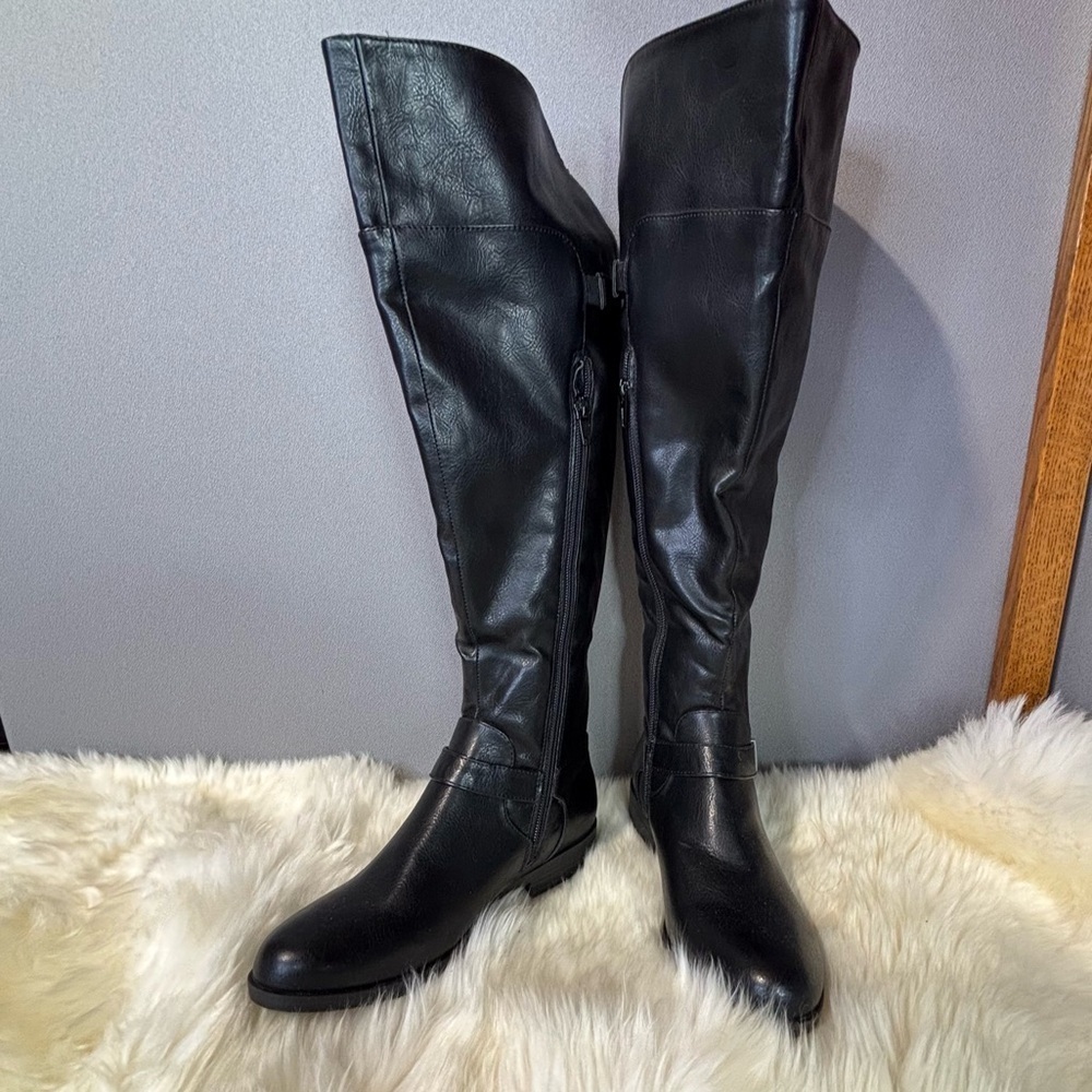 NWT Lexi and Abbie Faux Leather Over Knee Boots